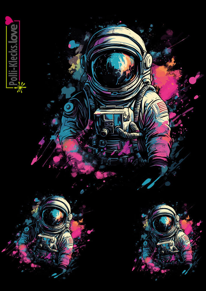 Bügelbilder Set Space Astronaut
