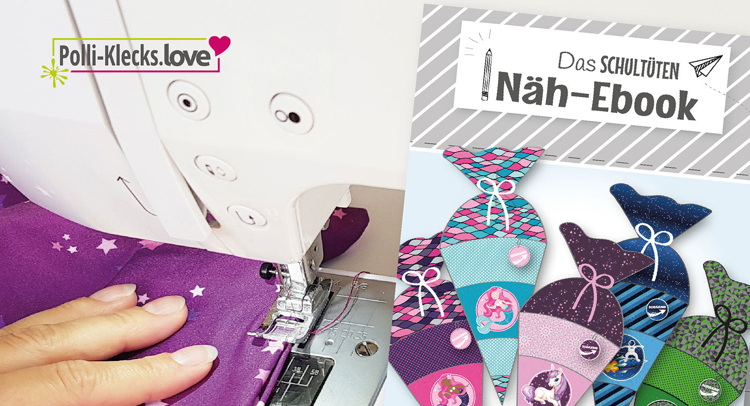 Das Schultüten Näh-Ebook - 40 Seiten mit 200 Anleitungsvideos - inkl. Schnittmustern für 4 Rohlingtypen - 70cm