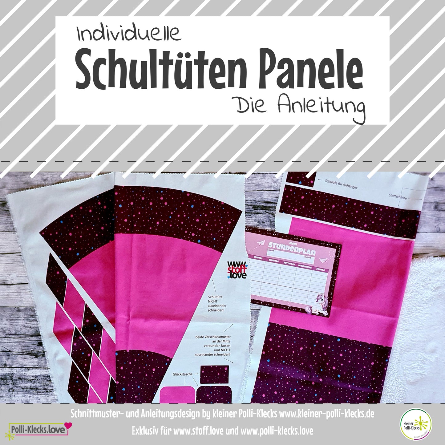 Cut & Sew Schultüte - Anleitung