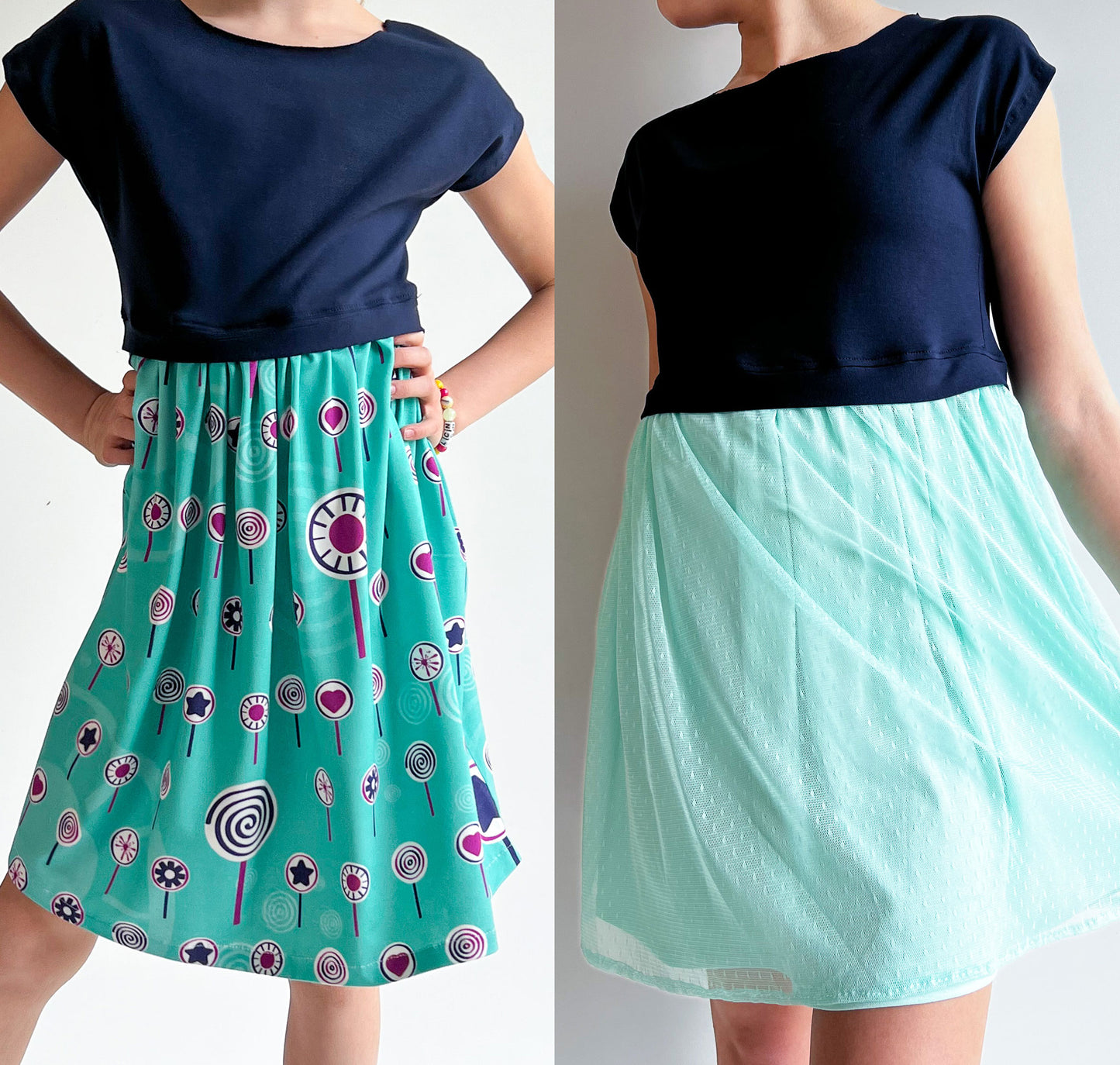 Viskose Jersey EP "LolliPops" + Halbe Meter Kleid TEENS 122-164 eBook/Schnitt