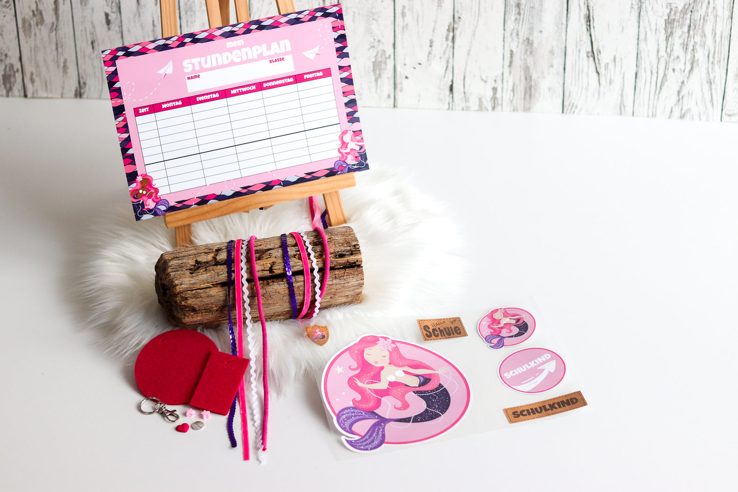 Schultüten Nähpaket "Pia Perlenkette" Lila