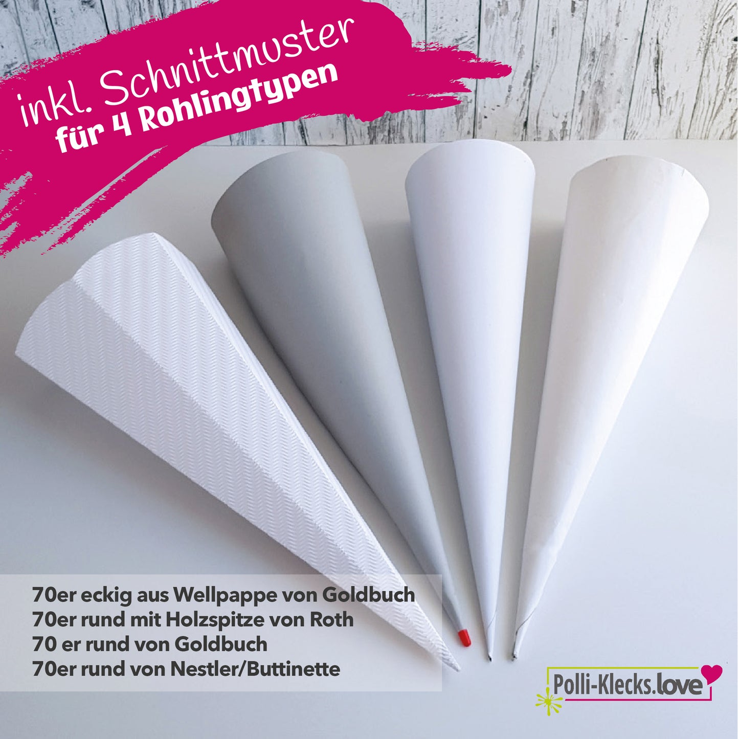 70cm - Schultüte - Schnittmuster und Anleitung