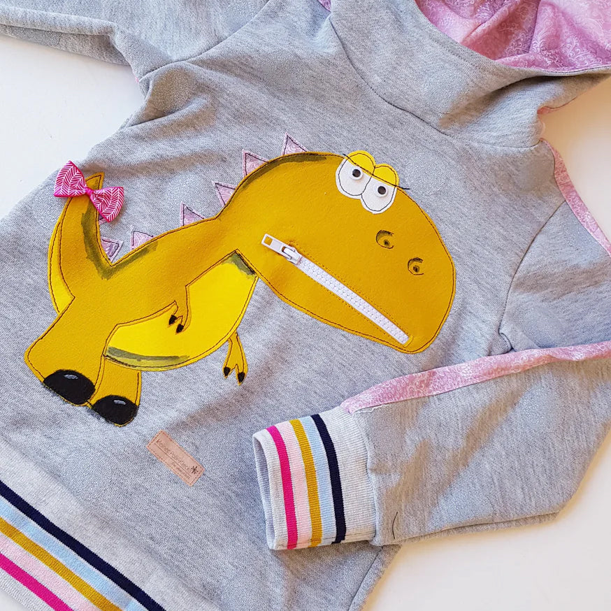 „Taschen-Tier“ Dino - Schnitt + Plott/Applidatei + Anleitung