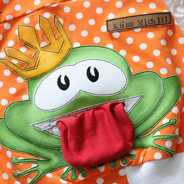 „Taschen-Tier“ Frosch - Schnitt + Plott/Applidatei + Anleitung