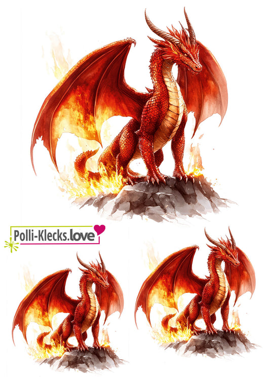 Drachen Love #18 - Bügelbilder Set