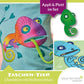 „Taschen-Tier“ Chamäleon - Schnitt + Plott/Applidatei + Anleitung