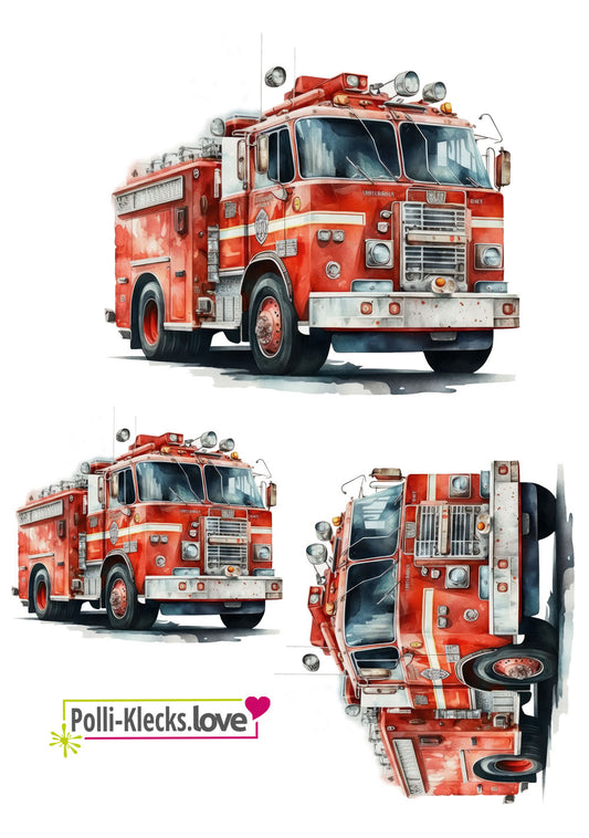Feuerwehr Love #16 - Bügelbilder Set