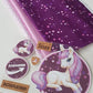 Bügelbilder Set - "Gloria Glitzerhuf"