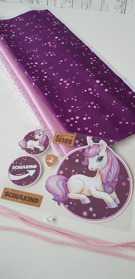 Bügelbilder Set - "Gloria Glitzerhuf"
