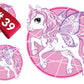 Bügelbilder Set - #39 - Pegasus Rosa