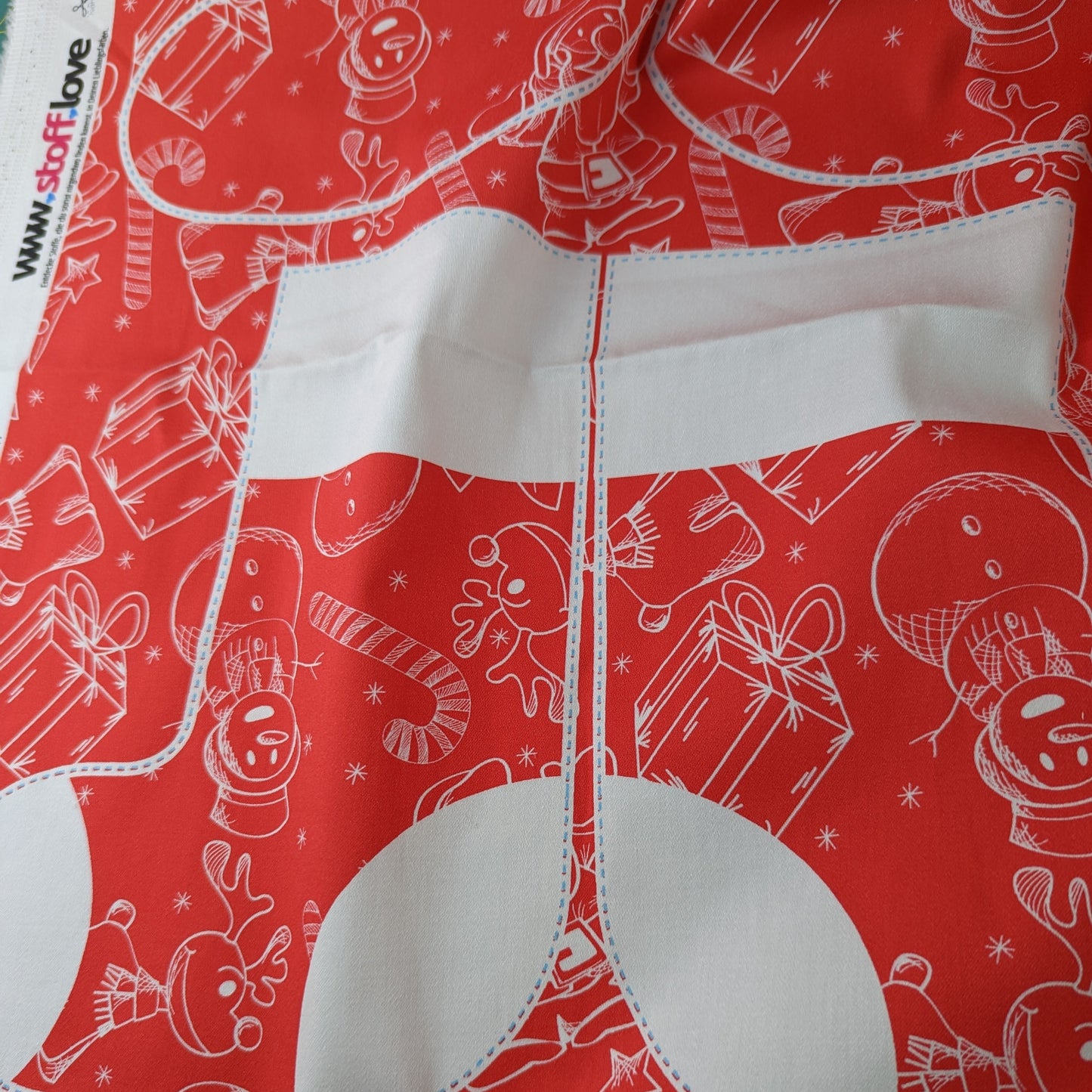 Cut & Sew Adventskalender Stoff "Weihnachten Auf Eis"