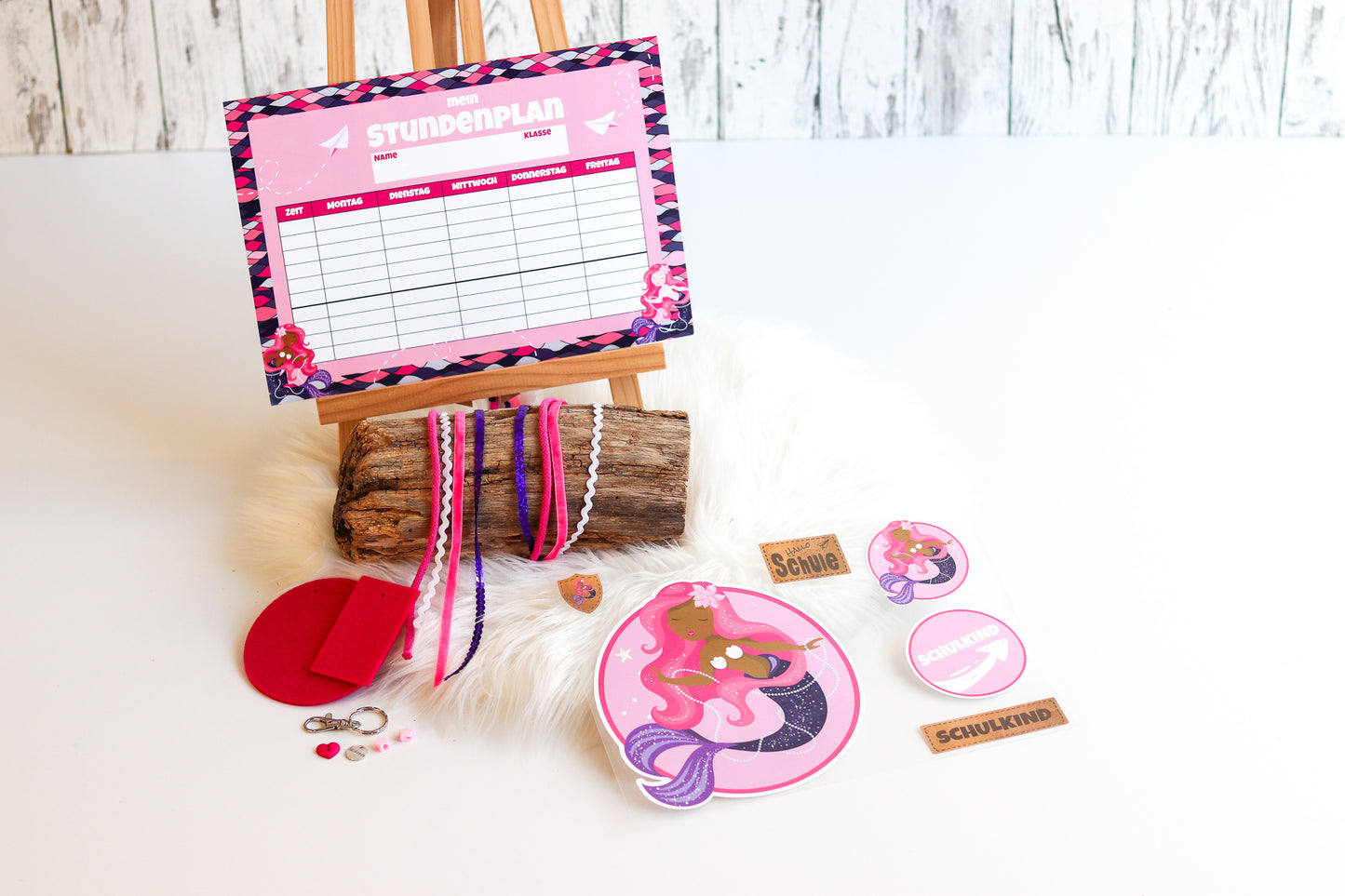 Schultüten Nähpaket "Paula Perlenkette" Lila