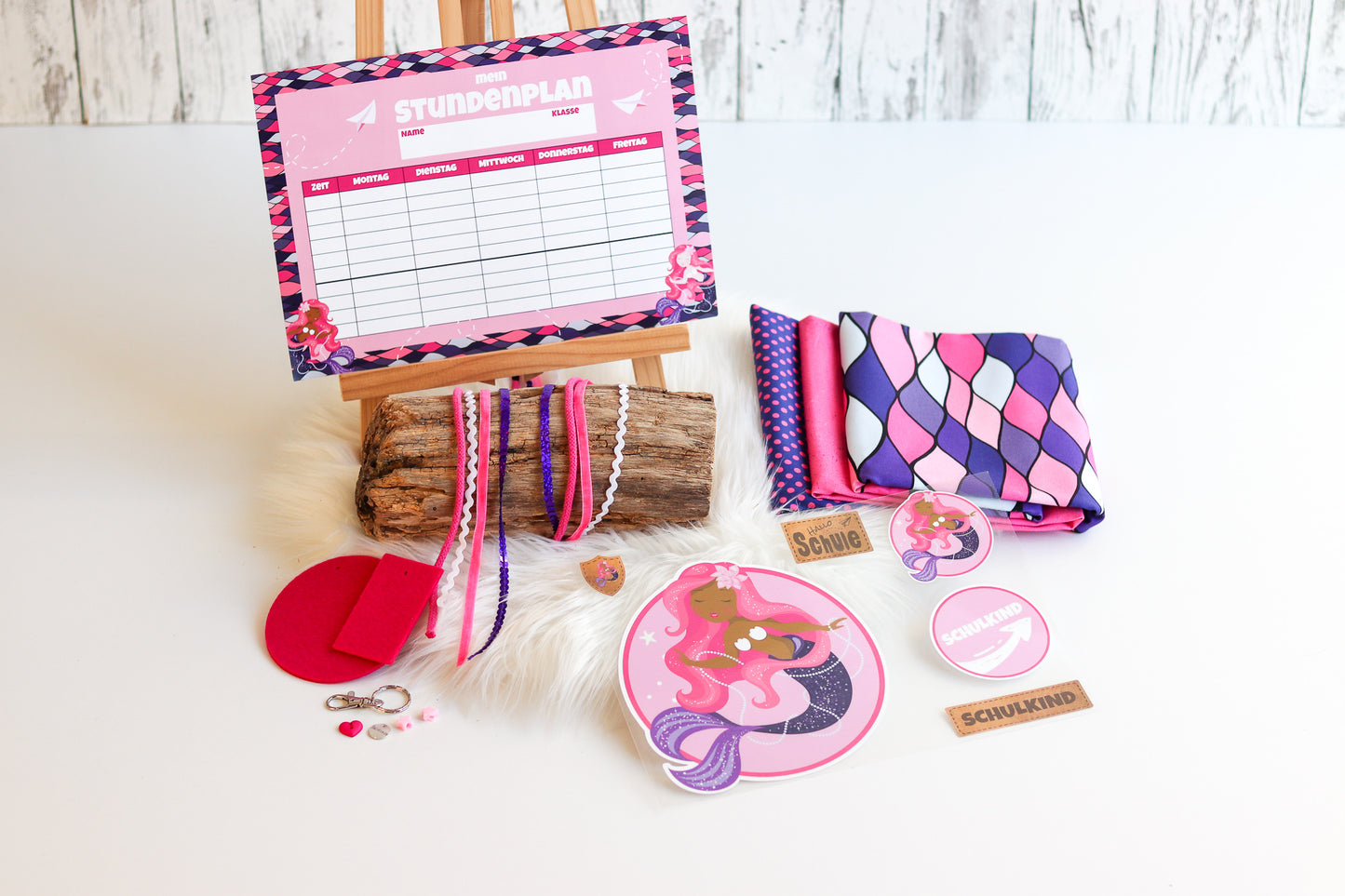 Schultüten Nähpaket "Paula Perlenkette" Lila